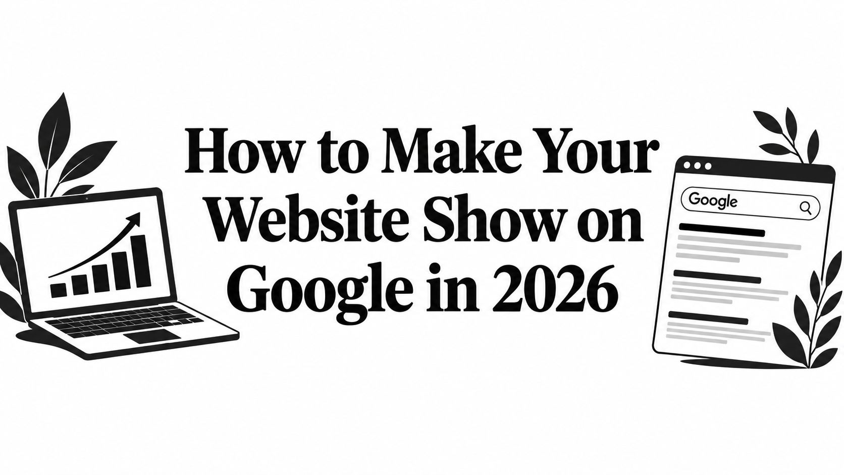An infographic illustrating three essential requirements to ensure your website appears in Google search results.